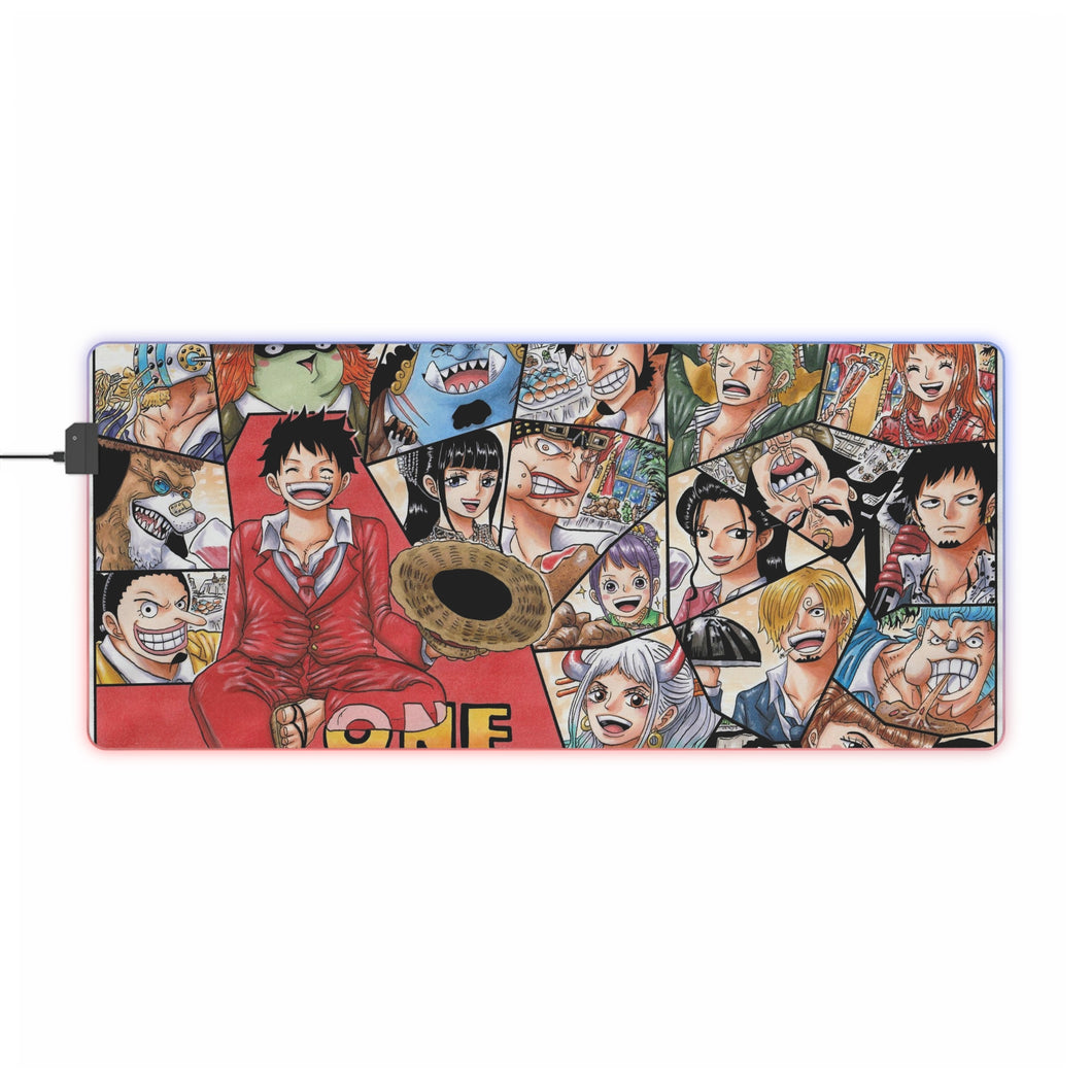 One Piece Monkey D. Luffy, Roronoa Zoro, Sanji, Nico Robin, Tony Tony Chopper RGB LED Mouse Pad (Desk Mat)