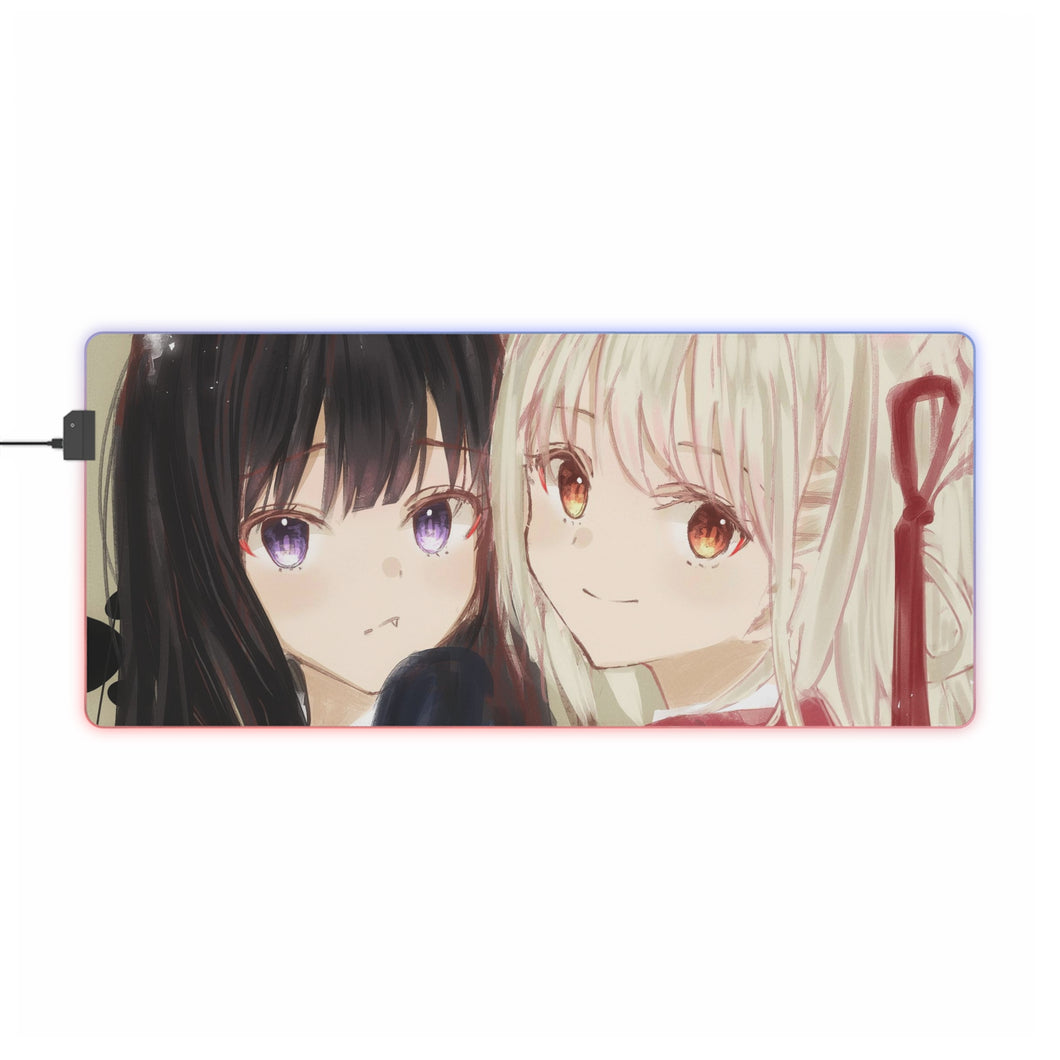 Chisato Nishikigi & Takina Inoue RGB LED Mouse Pad (Desk Mat)