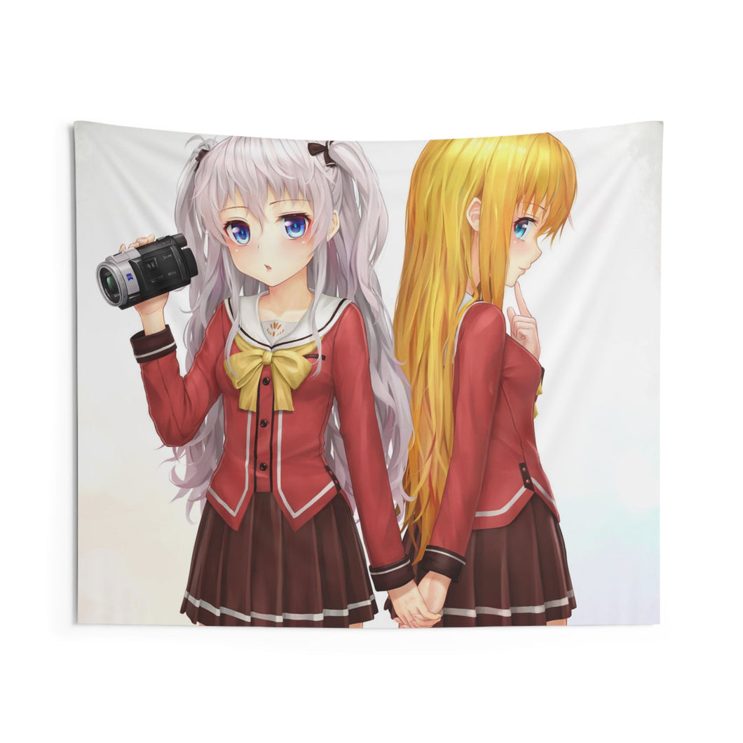 Nao Tomori and Yusa Nishimori holding hands Indoor Wall Tapestry