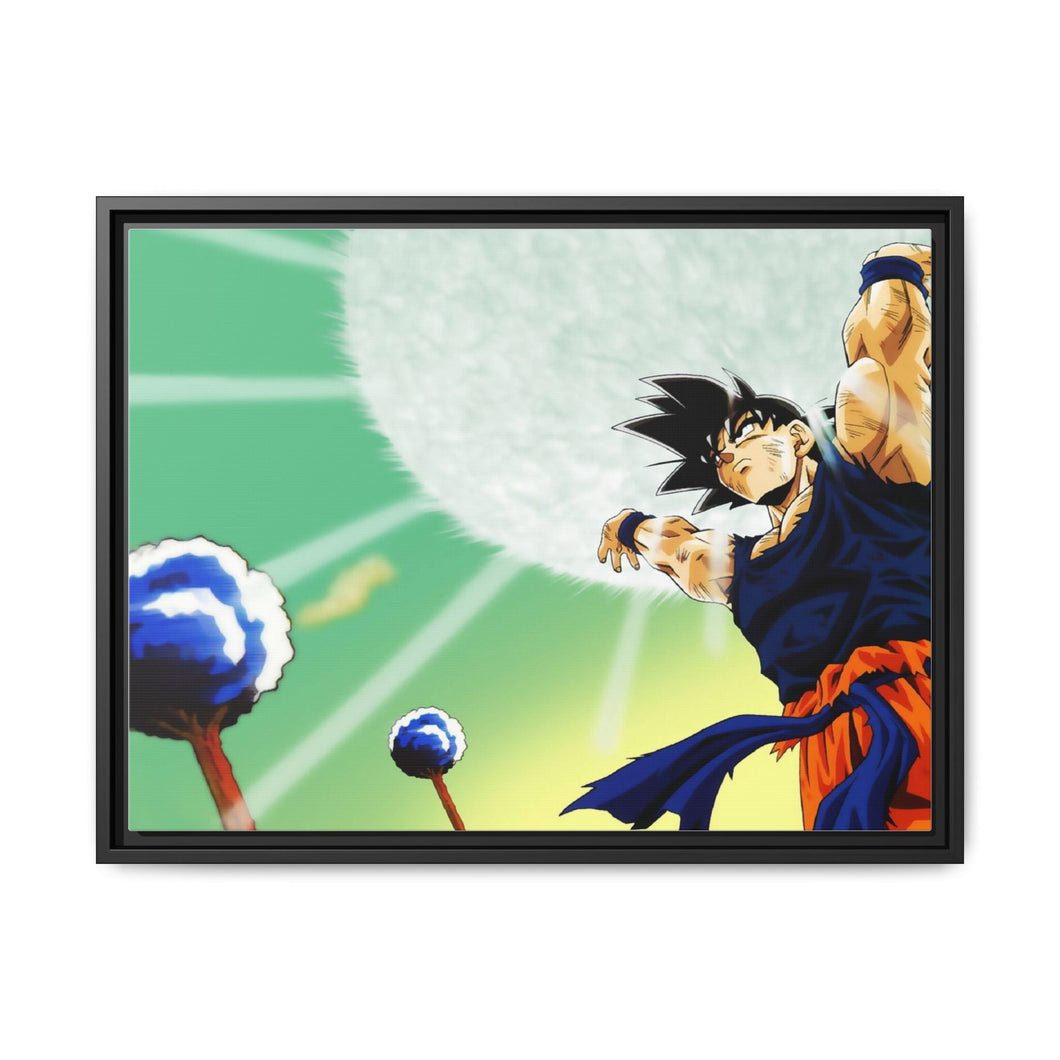Goku's Spirit Bomb Canvas Framed Art Print