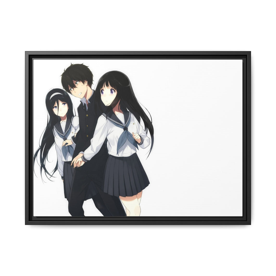 Eru Chitanda  And  Hōtarō Oreki Canvas Framed Art Print