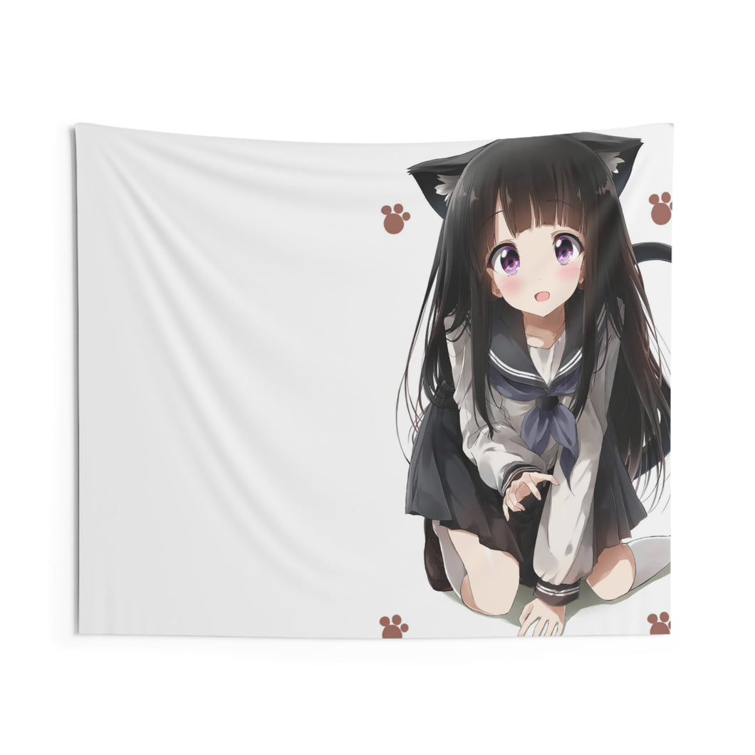 Eru Chitanda  Cat form Indoor Wall Tapestry