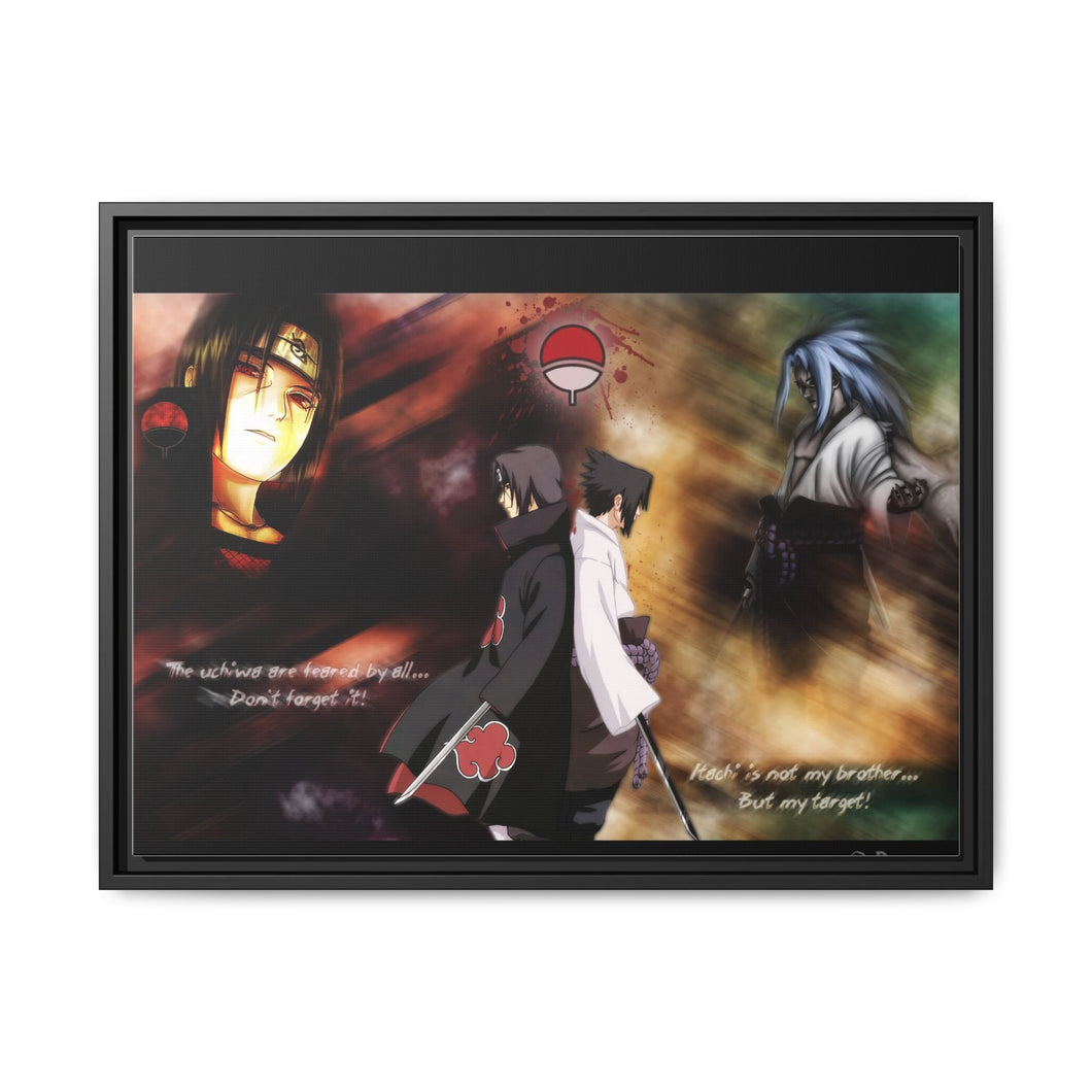 Sasuke and Itachi Canvas Framed Art Print