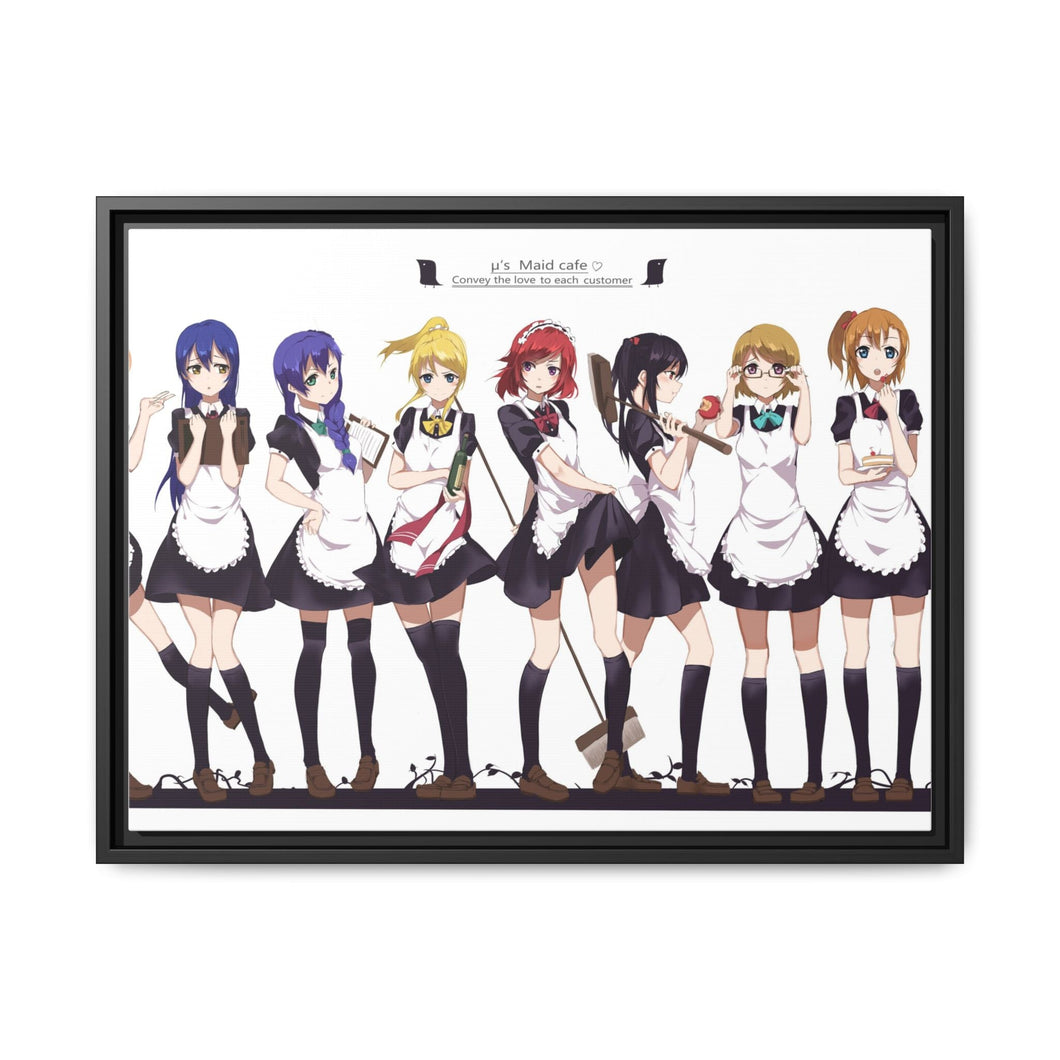 U's - maid cafe Canvas Framed Art Print