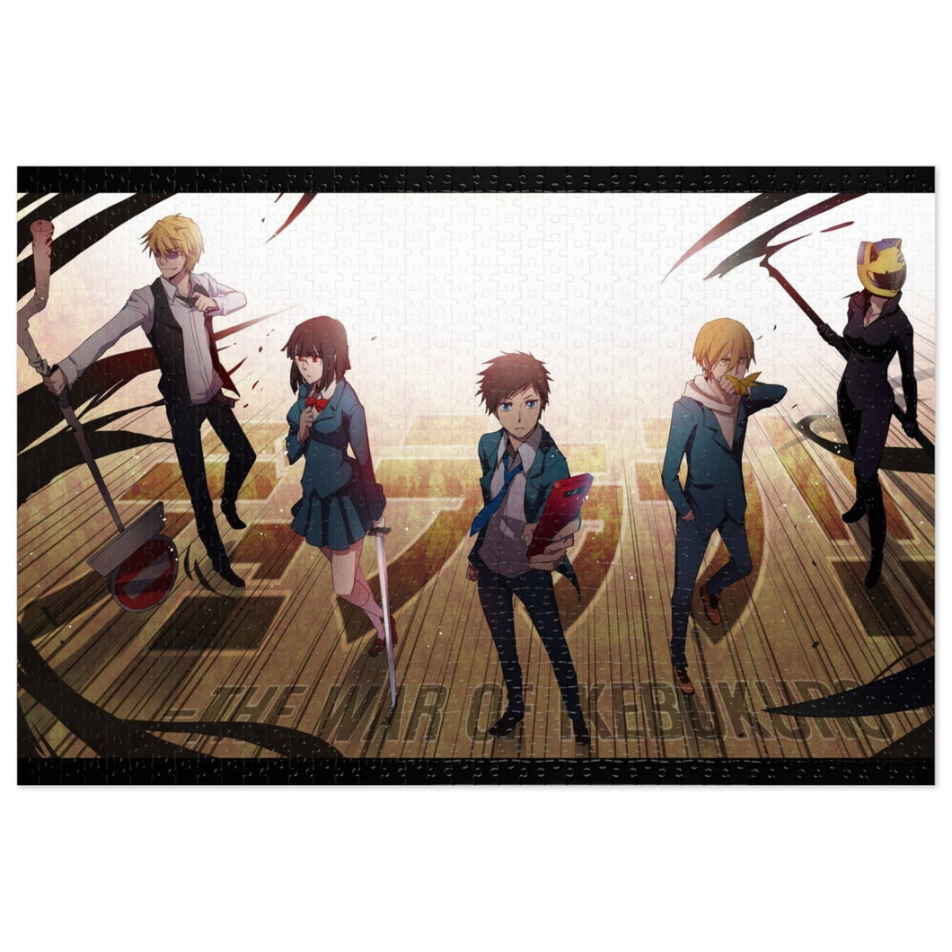Durarara!! Shizuo Heiwajima, Celty Sturluson, Masaomi Kida, Anri Sonohara Jigsaw Puzzle