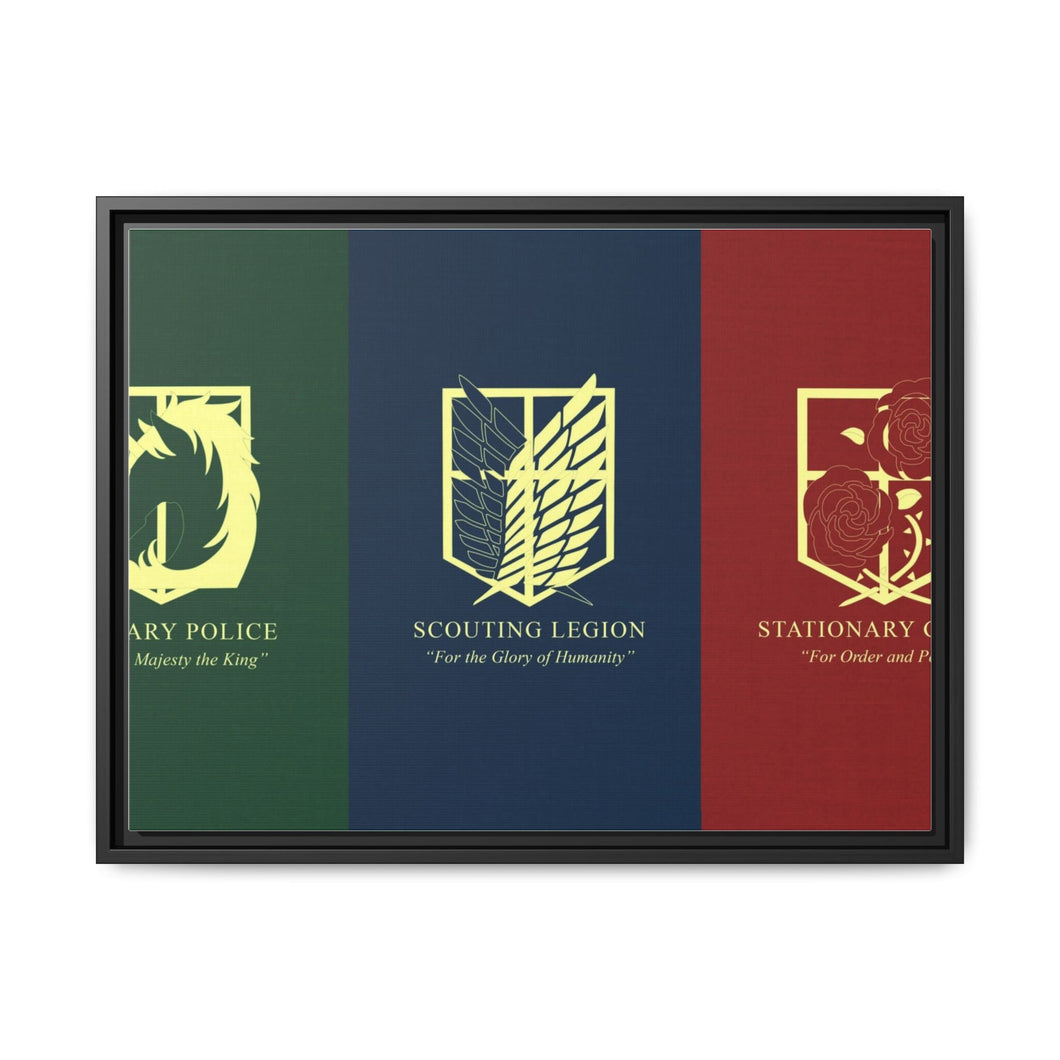 Shingeki no Kyojin Canvas Framed Art Print