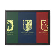 Shingeki no Kyojin Canvas Framed Art Print