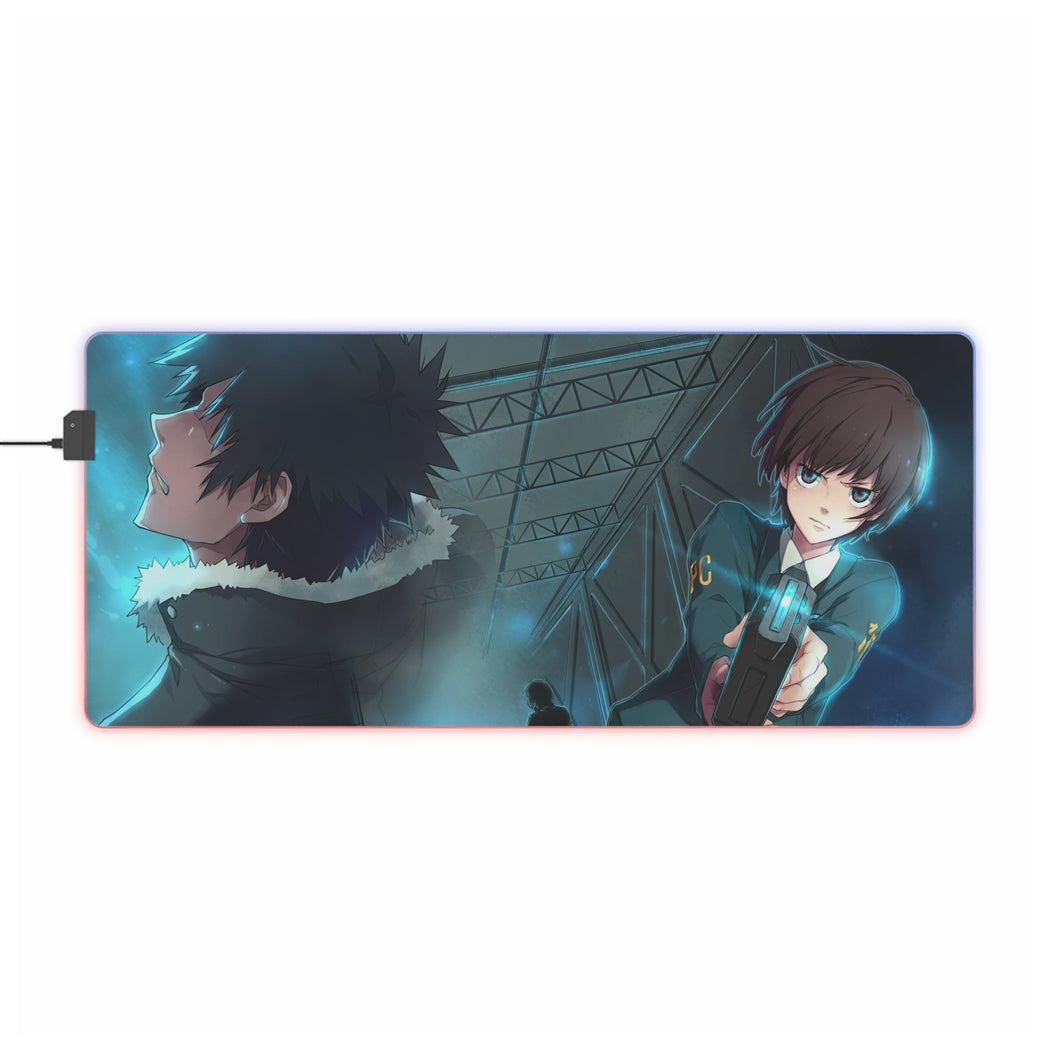 Shinya Kogami And Akane Tsunemori Together RGB LED Mouse Pad (Desk Mat)