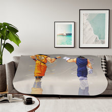 Load image into Gallery viewer, goku &amp; vegita Sherpa Blanket

