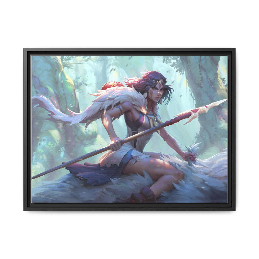 Anime Princess Mononoke Canvas Framed Art Print