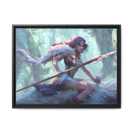 Anime Princess Mononoke Canvas Framed Art Print