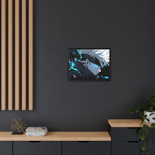 Load image into Gallery viewer, Satoru Gojo Acid Blue Eyes Canvas Framed Art Print
