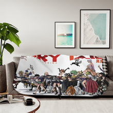 Load image into Gallery viewer, Fairy Tail Natsu Dragneel, Erza Scarlet, Gray Fullbuster, Lucy Heartfilia, Happy Sherpa Blanket
