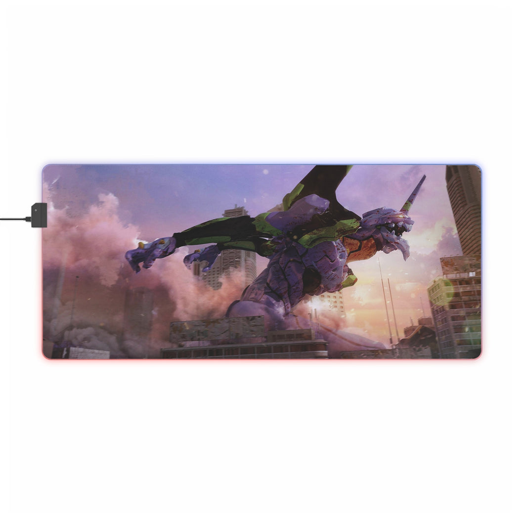 Evangelion Unit-01 in a bloody rage RGB LED Mouse Pad (Desk Mat)