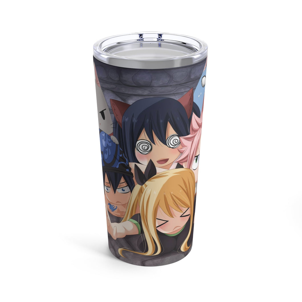 Fairy Tail Natsu Dragneel, Gray Fullbuster, Lucy Heartfilia, Happy, Wendy Marvell Tumbler 20oz