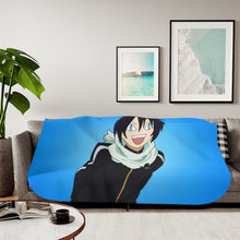 Load image into Gallery viewer, Yato&#39;s Cat Face Sherpa Blanket
