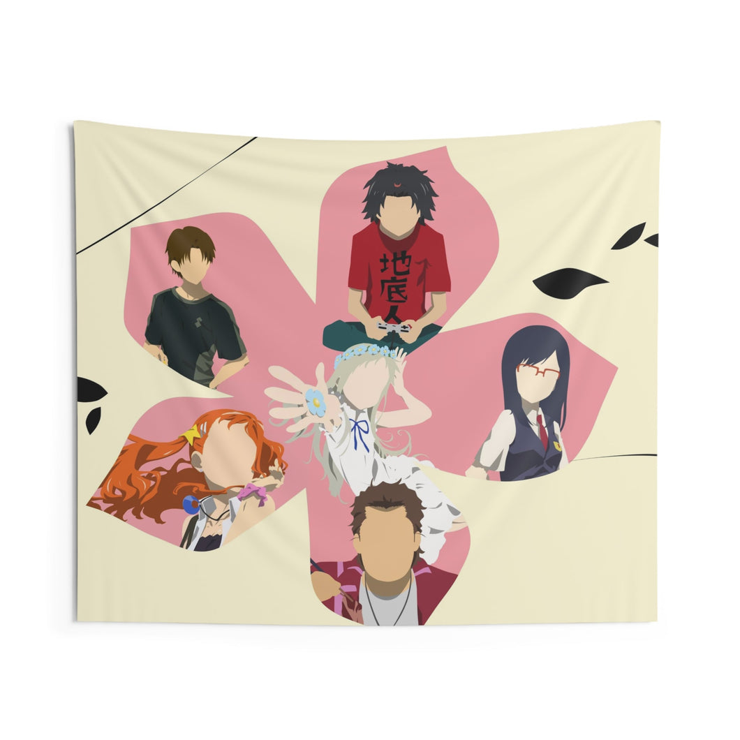 Anohana Meiko Honma, Jinta Yadomi, Naruko Anjou, Tetsudou Hisakawa, Chiriko Tsurumi Indoor Wall Tapestry