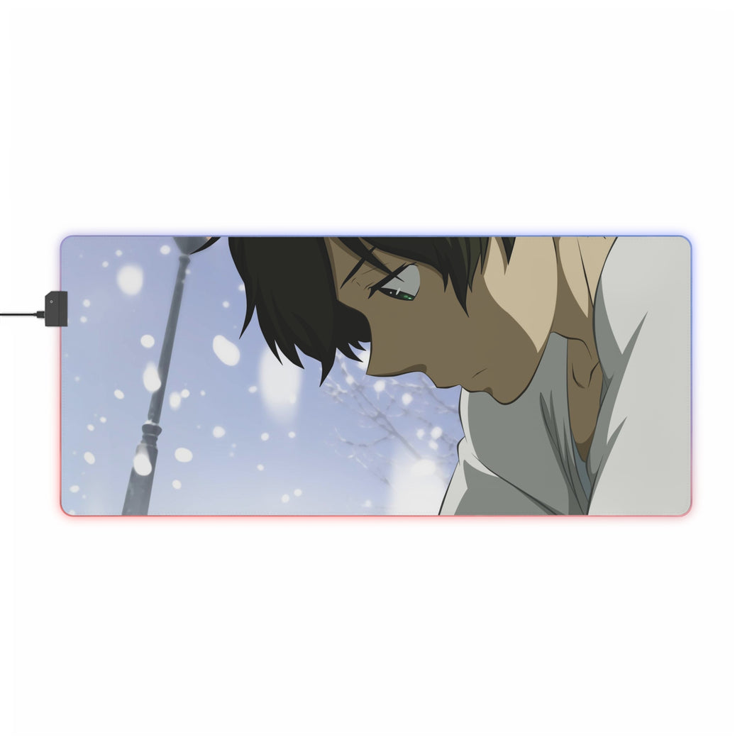 Hōtarō Oreki looking down RGB LED Mouse Pad (Desk Mat)