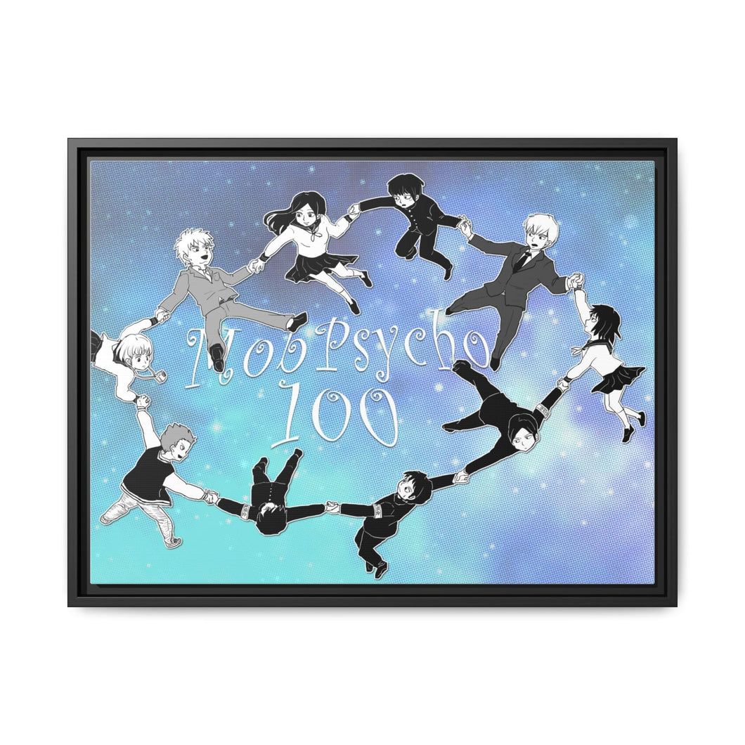 Anime Mob Psycho 100 Canvas Framed Art Print
