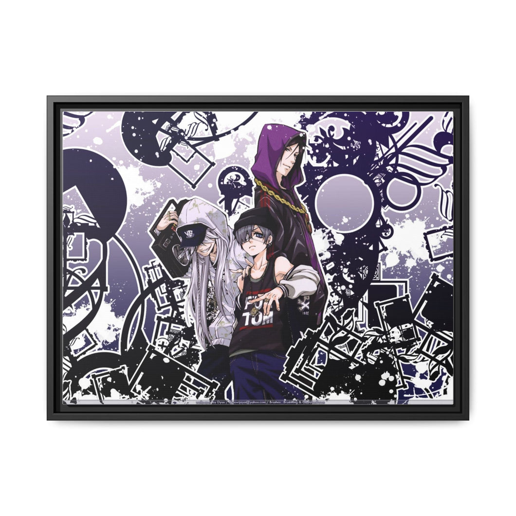 Black Butler Canvas Framed Art Print