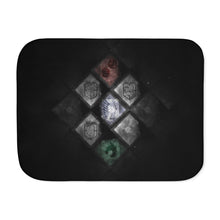 Load image into Gallery viewer, Attack on titan: emblem Sherpa Blanket
