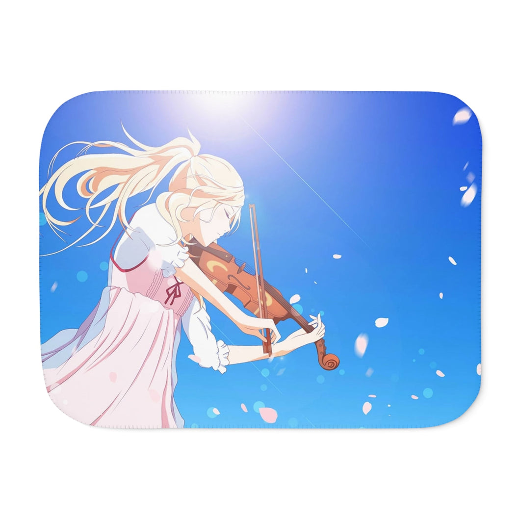 Anime Your Lie in April Sherpa Blanket