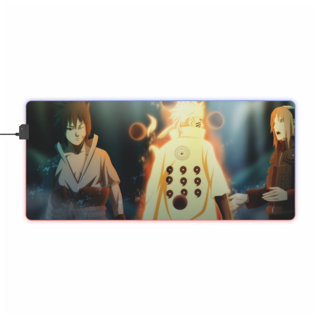 Team 7: Sasuke,Naruto and Sakura RGB LED Mouse Pad (Desk Mat)