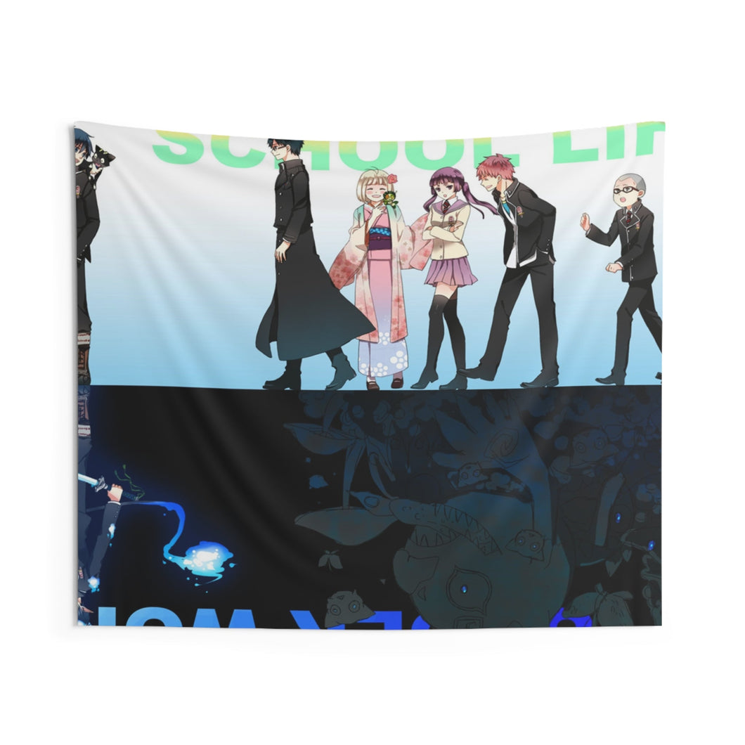 School Life & Demons Indoor Wall Tapestry