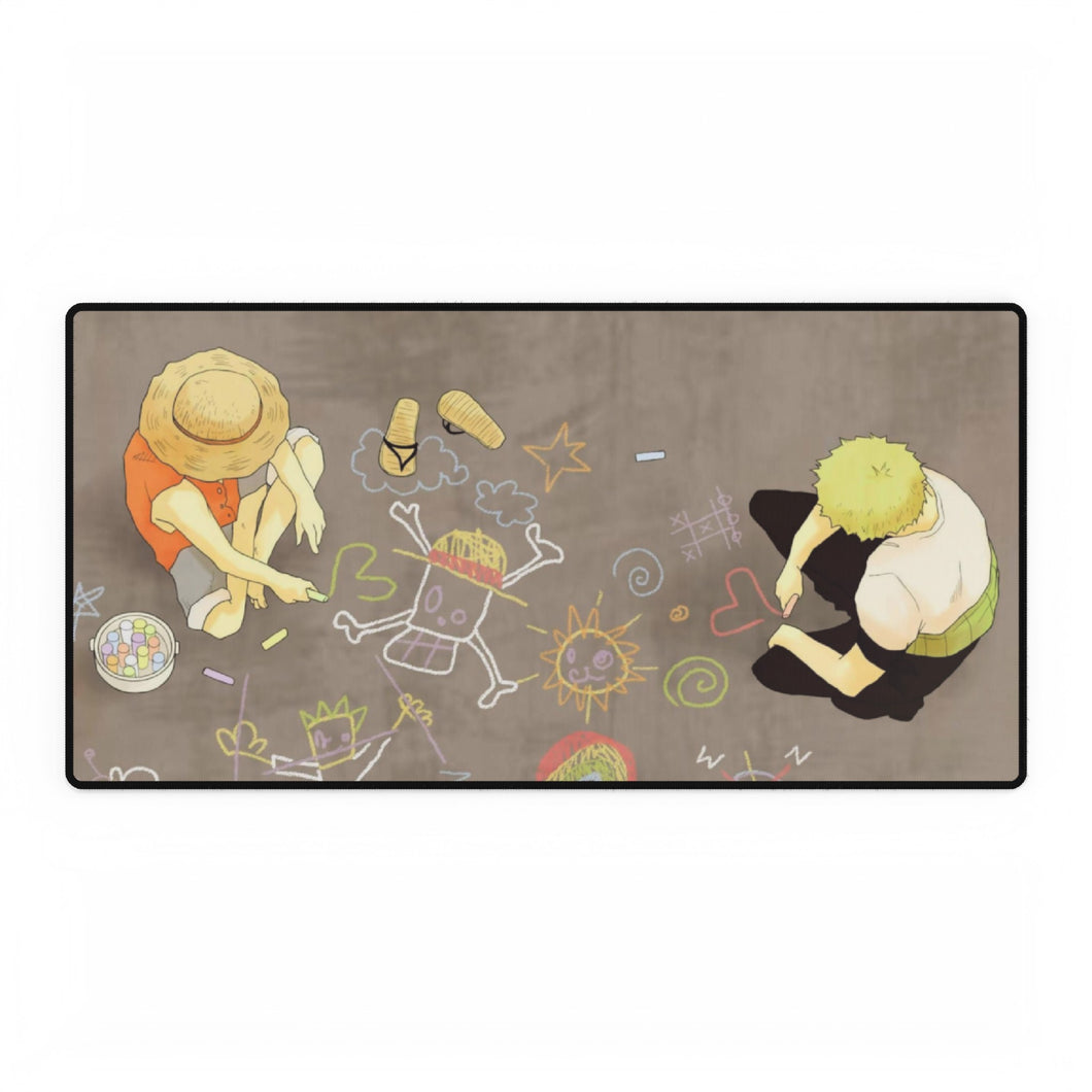 Luffy and zoro childish side Mouse Pad (Desk Mat)