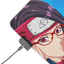 Load image into Gallery viewer, Sarada Uchiha Boruto Uzumaki RGB LED Mouse Pad (Desk Mat)

