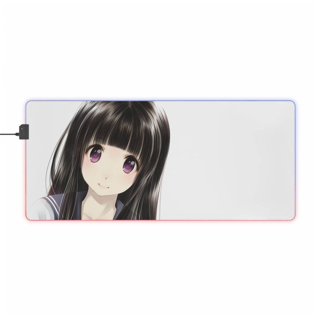 Eru Chitanda  Face RGB LED Mouse Pad (Desk Mat)