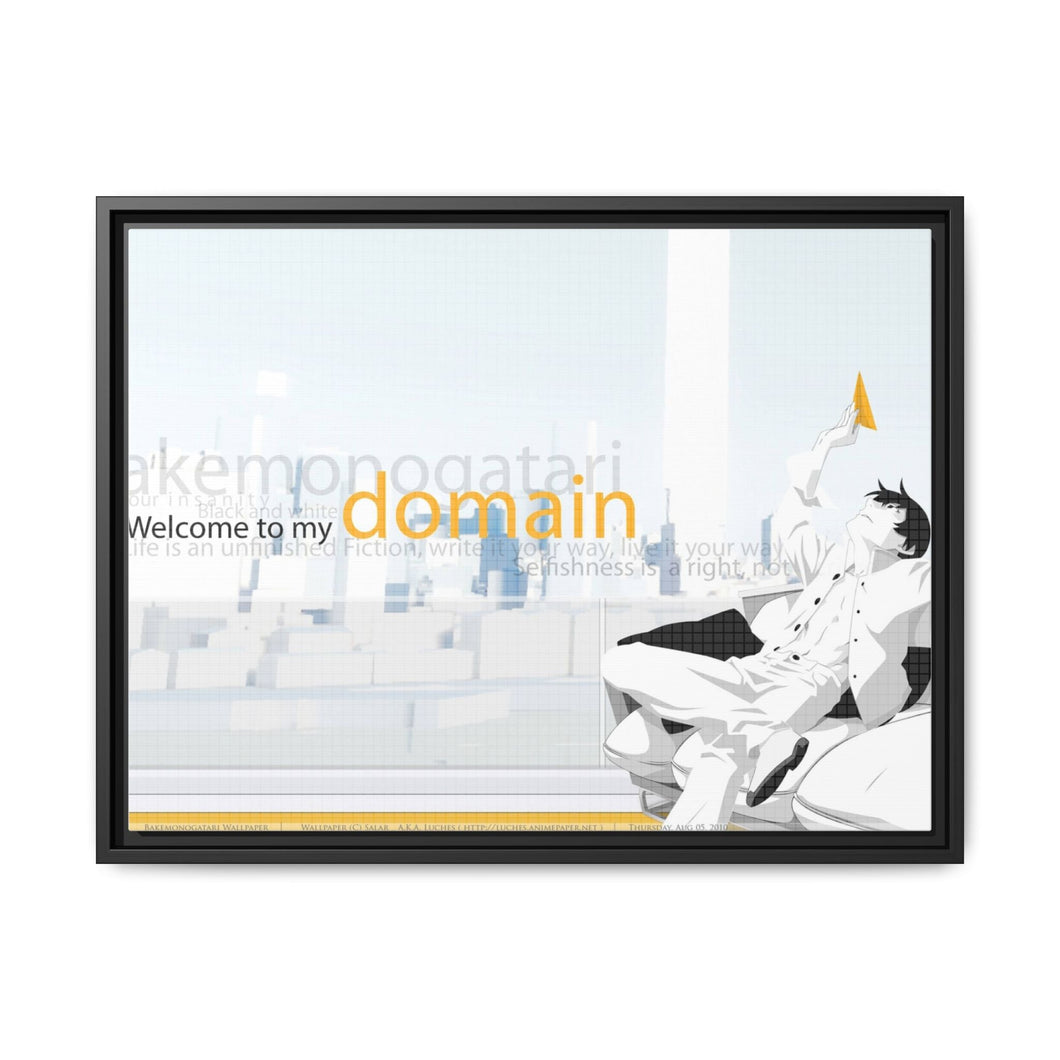 Welcome to my domain Canvas Framed Art Print
