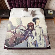 Load image into Gallery viewer, Makise Kurisu &amp; Rintarou Kyouma Sherpa Blanket
