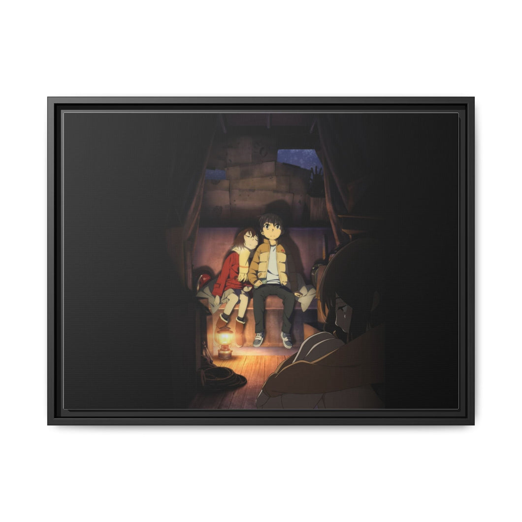 Anime ERASED Canvas Framed Art Print