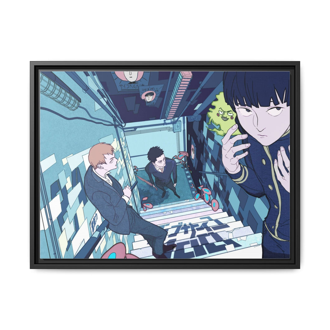 Anime Mob Psycho 100 Canvas Framed Art Print