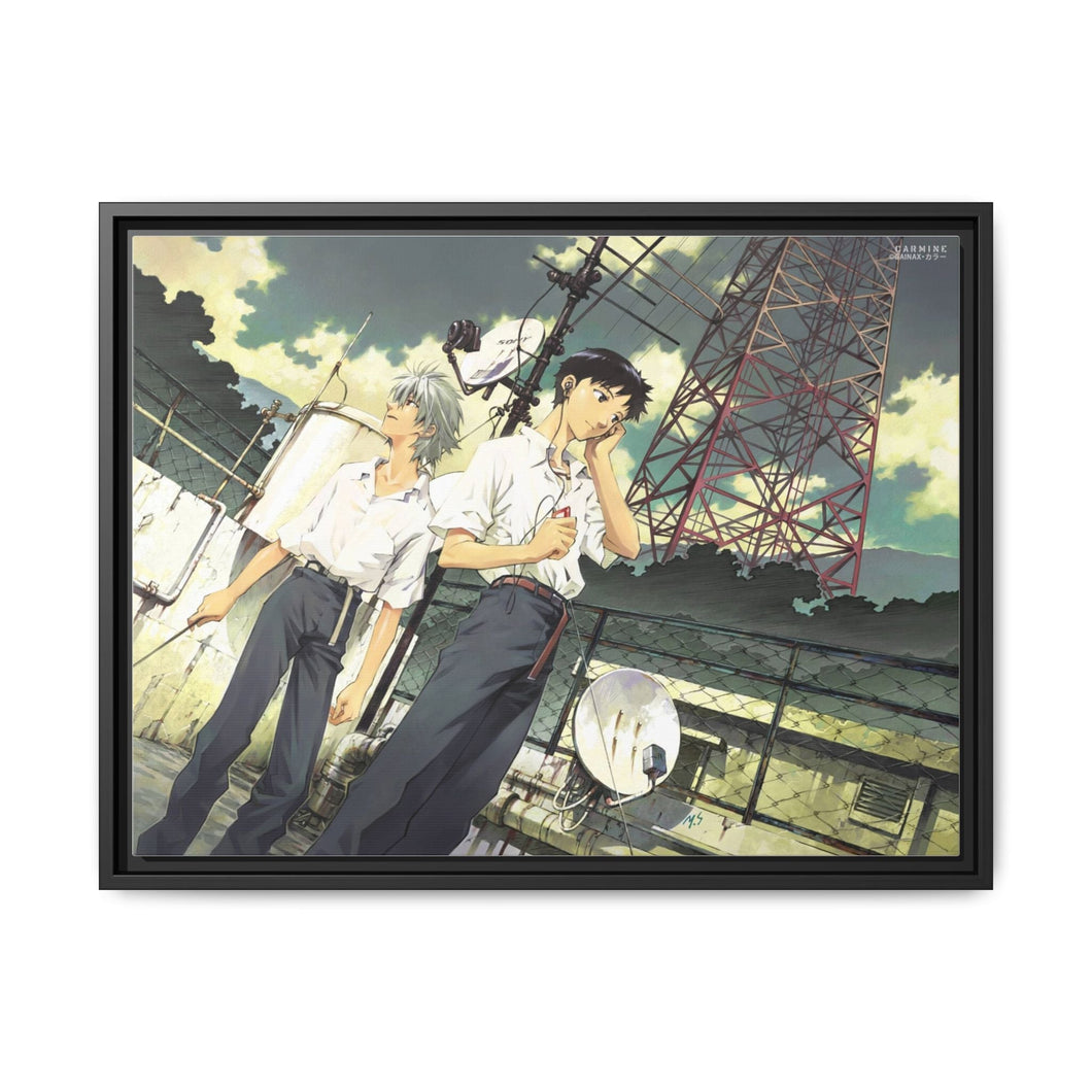 Anime Neon Genesis Evangelion Canvas Framed Art Print