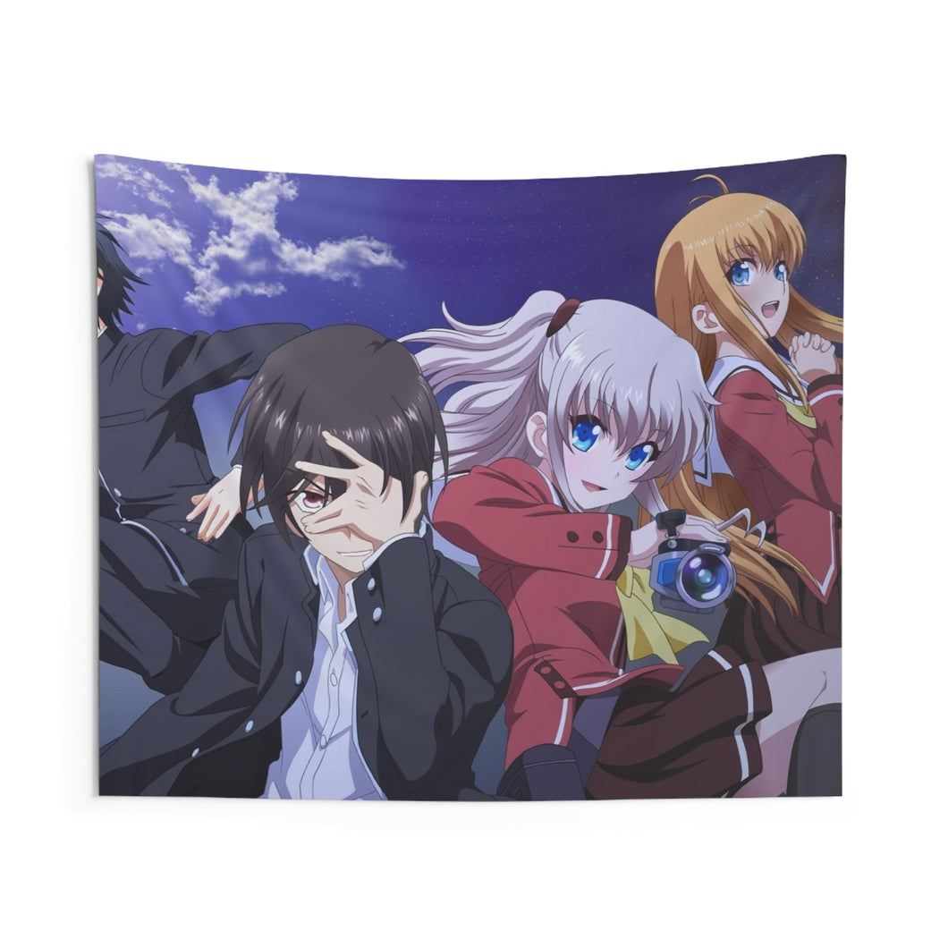 Charlotte Nao Tomori, Joujirou Takajou, Yusa Kurobane Indoor Wall Tapestry