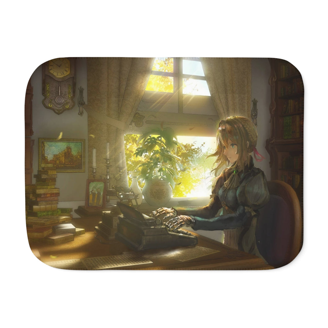 Violet Evergarden Sherpa Blanket