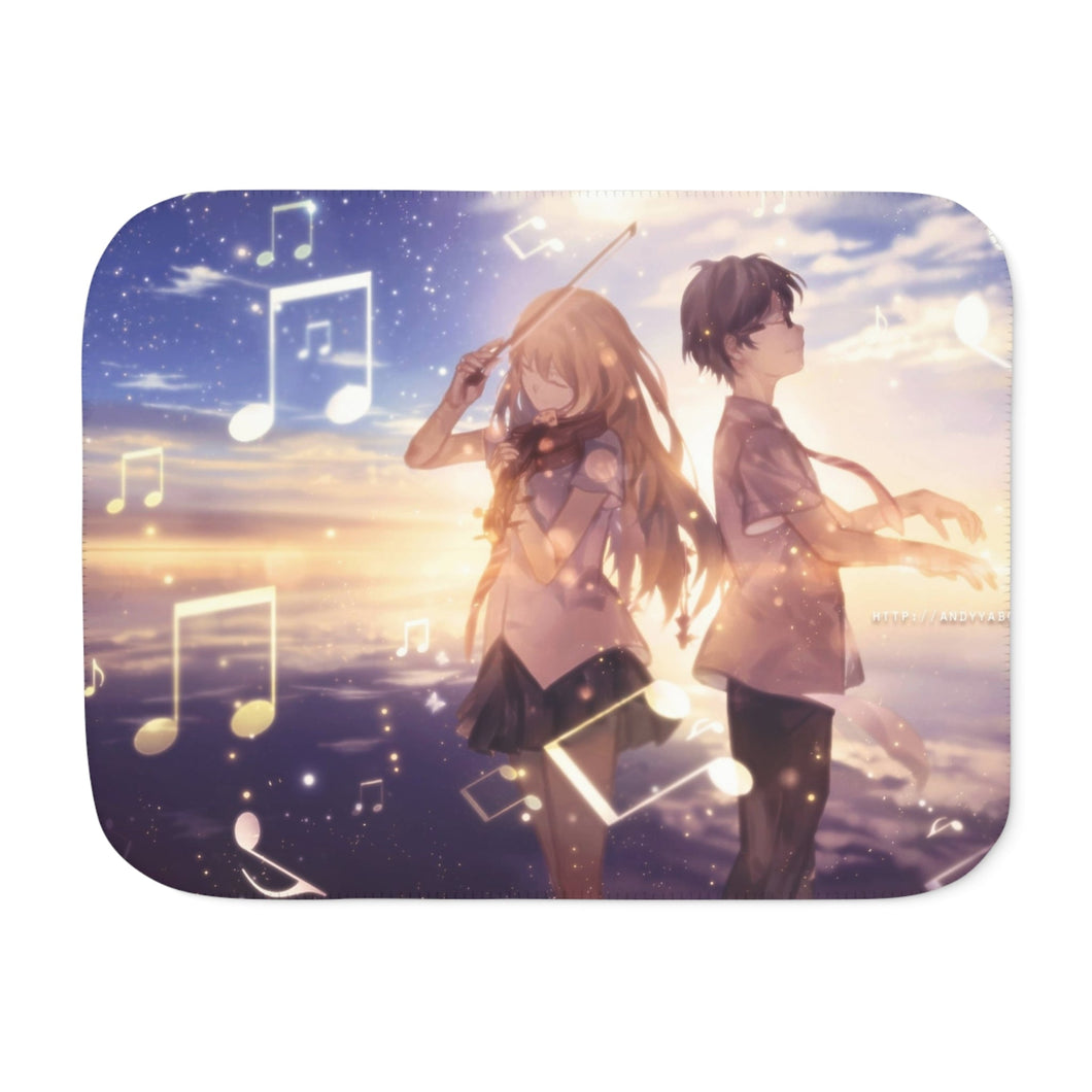 Anime Your Lie in April Sherpa Blanket