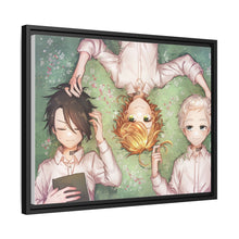 Load image into Gallery viewer, The Promised Neverland Ray, Norman, Emma Canvas Framed Art Print
