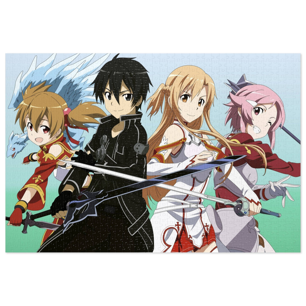 Silica,Kirito,Asuna and Lisbeth Jigsaw Puzzle