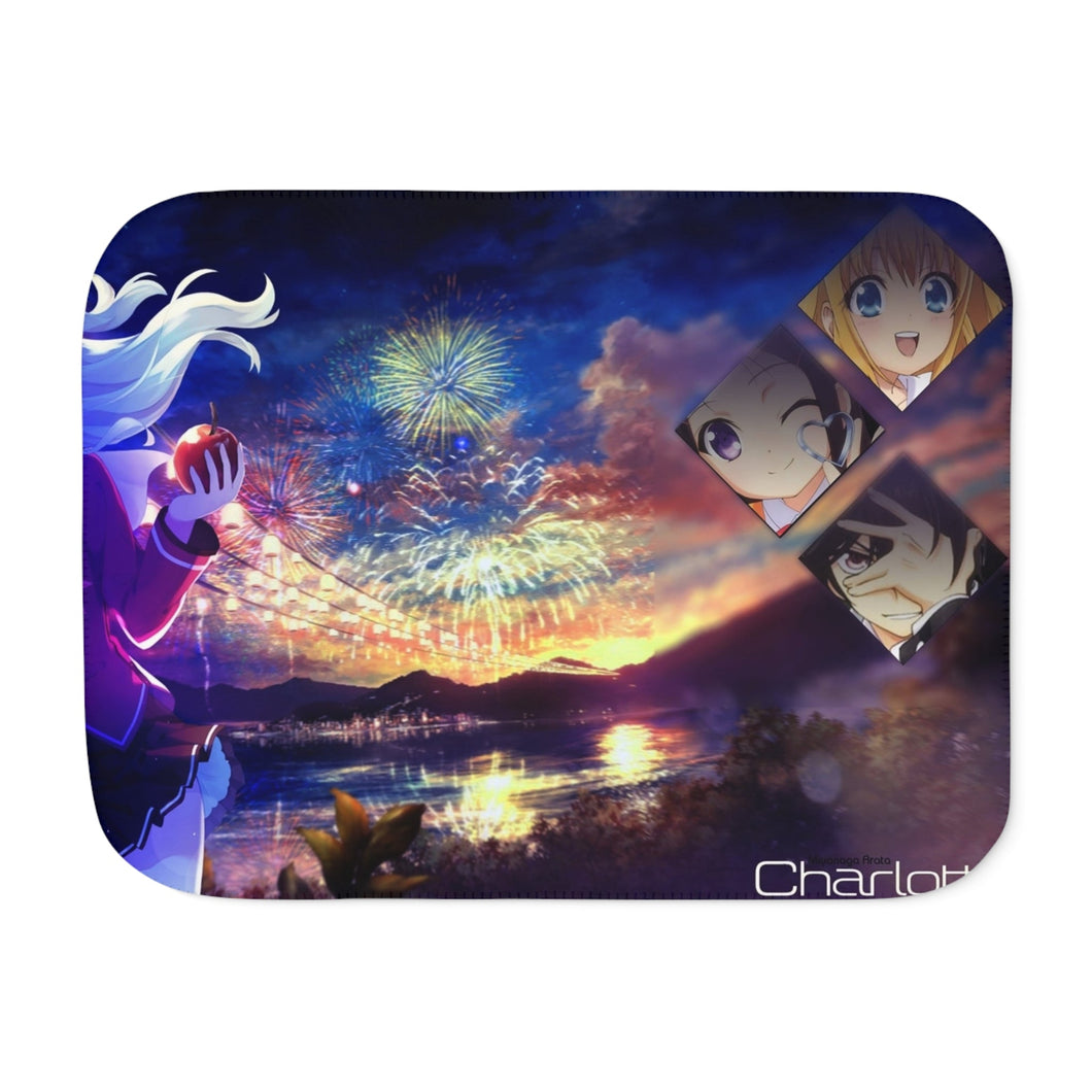 Nao Tomori holding a apple Sherpa Blanket