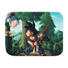 Load image into Gallery viewer, Bulma and Goku Sherpa Blanket
