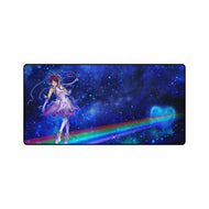 Moon rainbow skating Mouse Pad (Desk Mat)