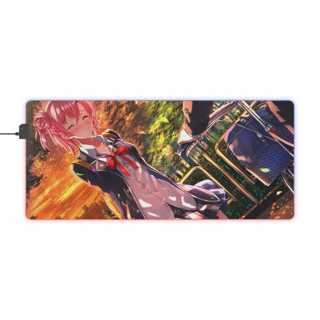 My Teen Romantic Comedy SNAFU Hachiman Hikigaya, Yui Yuigahama RGB LED Mouse Pad (Desk Mat)