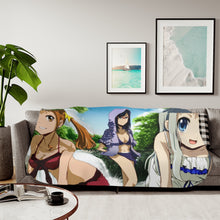 Load image into Gallery viewer, Anohana Meiko Honma, Naruko Anjou, Atsumu Matsuyuki Sherpa Blanket
