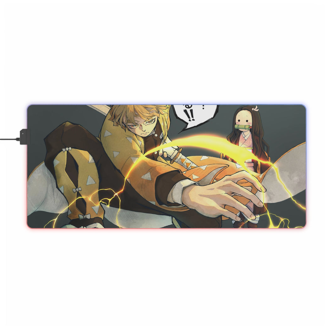 Zenitsu Agatsuma RGB LED Mouse Pad (Desk Mat)