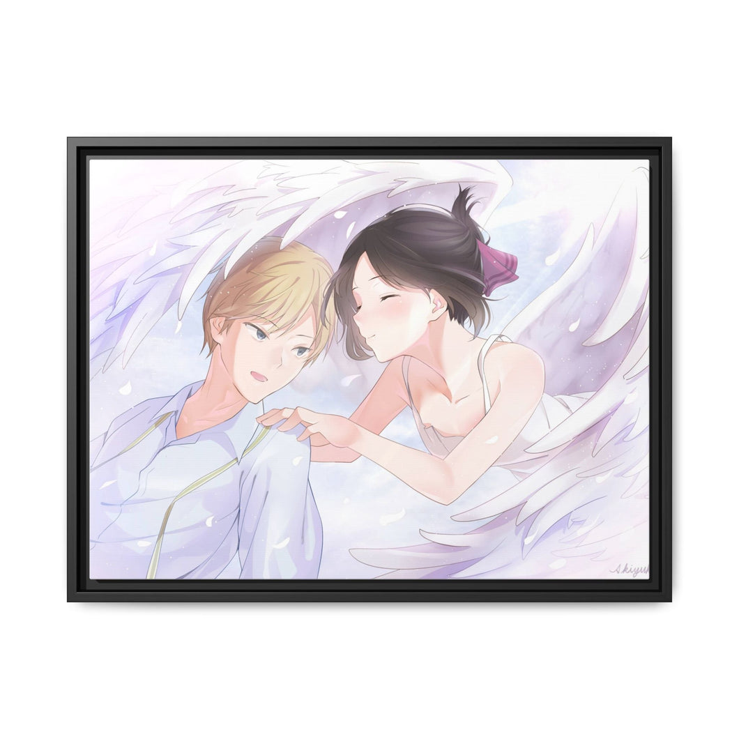 Kaguya and Miyuki Canvas Framed Art Print