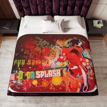 Load image into Gallery viewer, Anime Samurai Champloor Sherpa Blanket
