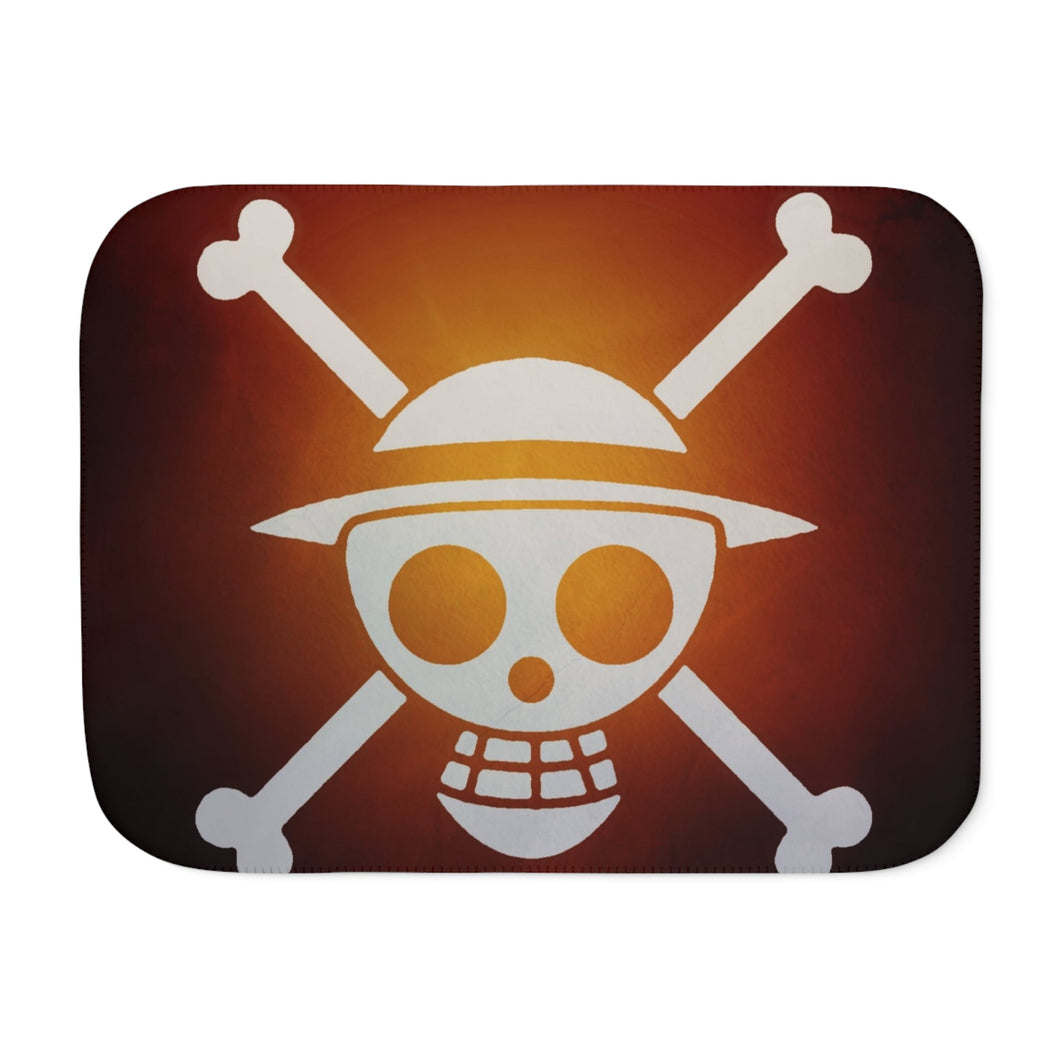 Luffy Jolly Roger Sherpa Blanket